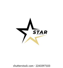 Gold Star Logo and Symbol Vector