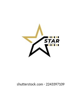 Gold Star Logo and Symbol Vector