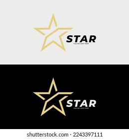 Gold Star Logo and Symbol Vector