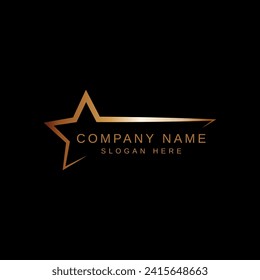 Gold Star Logo and Symbol Vector