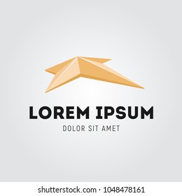Gold star logo template