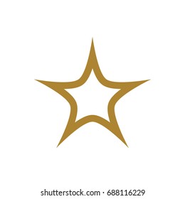 Gold star logo template