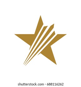 Gold star logo template