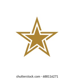 Gold star logo template