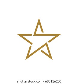 Gold star logo template