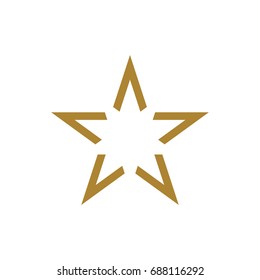 Gold star logo template