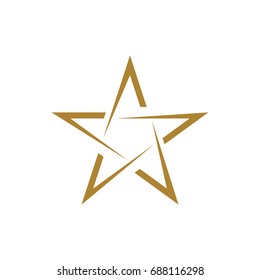 Gold star logo template