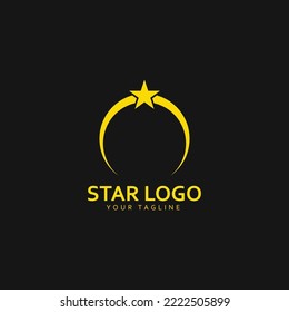 Vector con logotipo Gold Star de fondo negro