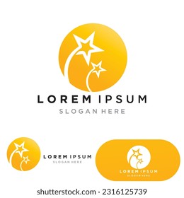 Vector con logotipo Gold Star de fondo negro