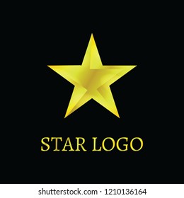 Gold Star Logo Vector Illustration Eps.10