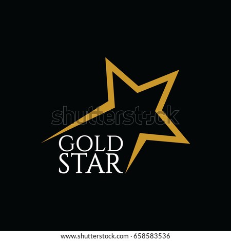  Gold Star Logo Vector Template   658583536 