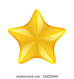 Gold star low bevel isolate