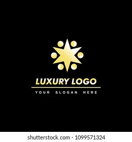 gold star luxury logo