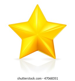 Gold star, mesh