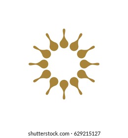 Gold Star Molecule Logo template Illustration Design. Vector EPS 10.