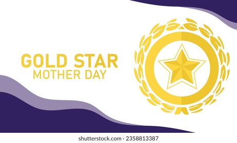 gold star mother day vector background illustration