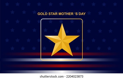 Gold Star Mother's Day background design