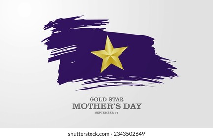 Gold star mothers day background vector illustration