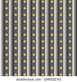 Gold star on gray background