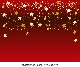 Gold star on red background