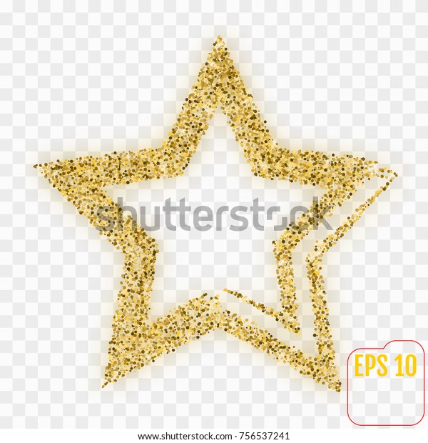 Gold Star On Transparent Background Vector Stock Vector (Royalty Free