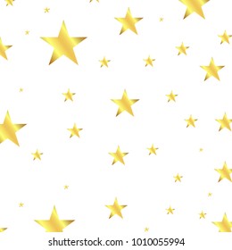 Gold star on a white background used for various festivities.