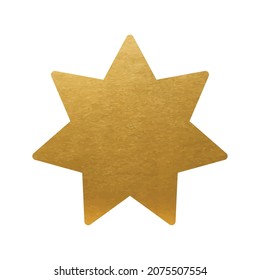 Gold Star on white background