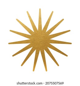 Estrella dorada sobre fondo blanco