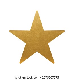 Gold Star on white background