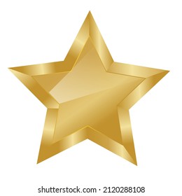 Gold Star On White Background Stock Vector (Royalty Free) 2120288108 ...