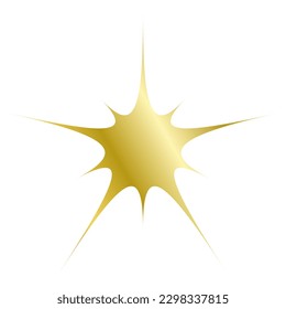 Gold star on white background. Golden star in vector