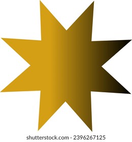 goldener Stern auf weißem Hintergrund, Farbverlauf