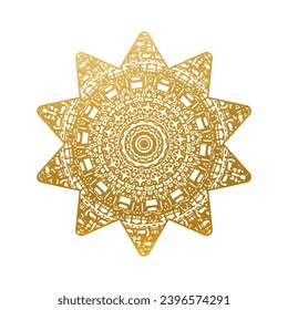 Gold Star on white background
