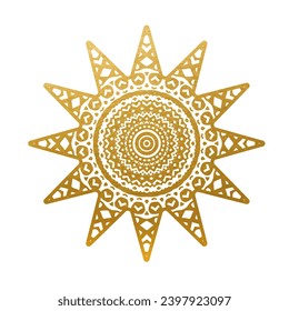 Gold Star on white background