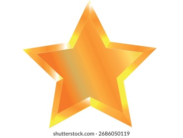 Estrella de oro sobre fondo blanco