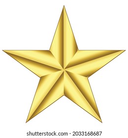 Gold star as a pip on a military uniform