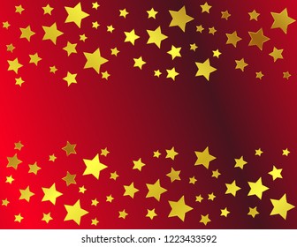 Gold Star Red Background Stock Vector (Royalty Free) 1223433595 ...