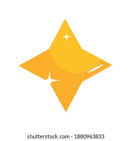 gold star shape design, Night bedtime sky space and nature theme Vector illustration