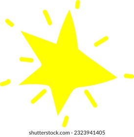 Gold Star shape isolated on white background. flat sign. Yellow internet concept. Trendy vector decoration symbol for website design, mobile app. Logo illustration. vector illustration.