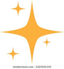Gold Star shape isolated on white background. flat sign. Yellow internet concept. Trendy vector decoration symbol for website design, mobile app. Logo illustration. vector illustration.