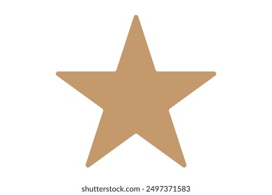 Gold Star shape isolated on white background. flat sign. Yellow internet concept. Trendy vector decoration symbol for website design, mobile app. Logo illustration. vector illustration.
