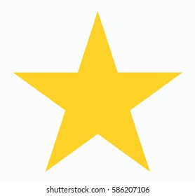 Gold Star shape isolated on white background. flat sign. Yellow internet concept. Trendy vector decoration symbol for website design, mobile app. Logo illustration. vector illustration.