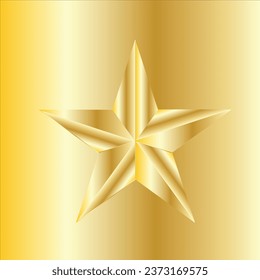 Ilustración de diseño gráfico de vectores Gold Star Shape