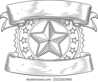A gold star shiny medal symbol award badge icon
