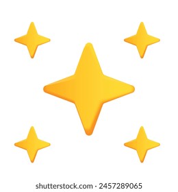 Emoji de estrella dorada. Lindo objeto en forma de estrella brillante. Elemento mágico. Confeti de fiesta con estrella y cinta serpentina. icono brillante. símbolo de brillo aislado sobre fondo blanco