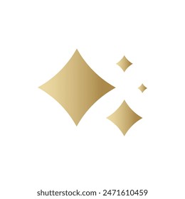 Gold Star sparkle icon. Futuristic shapes. Golden Christmas stars icons. Flashes from fireworks