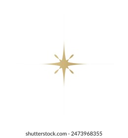 Gold Star sparkle icon. Futuristic shapes. Golden Christmas stars icons. Flashes from fireworks
