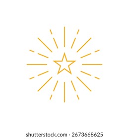 elemento de design brilhante estrela dourada