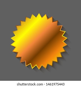 Gold star sticker empty decor