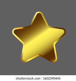 Gold star sticker empty decor